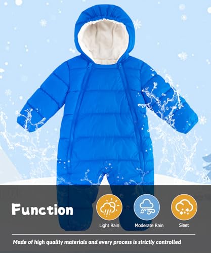 UNIFACO Baby Snowsuit 12-18 Months Infant Winter Clothes Toddler Girl Coat Snow Suit Pant