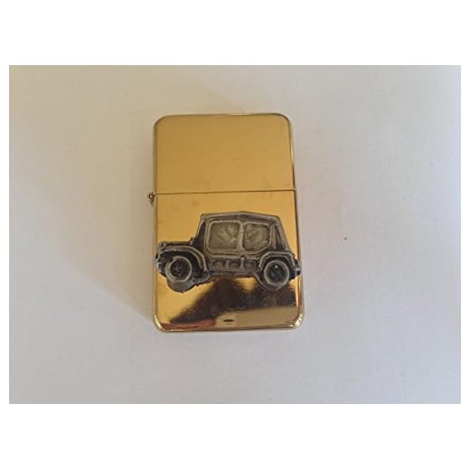 Mini Moke SE con capota y pantallas laterales 3D flip top gasolina encendedor a prueba de viento ORO recargable ref148