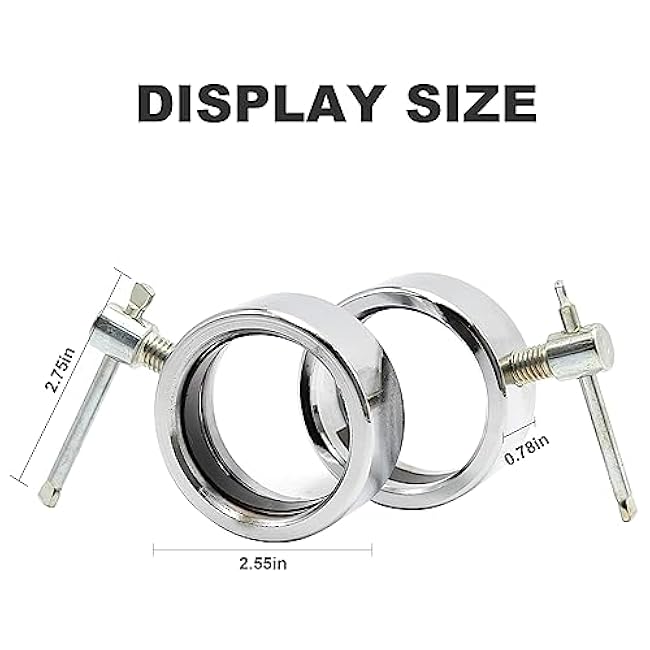 Olympic Barbell Spin-Lock Collars for 2 Olympic Bar Screw Clamps Hex Nut Anti-Slip Collars Dumbell Weight Lifting, Pack of 2 (C)