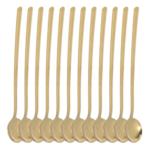 MAGICLULU Juego de 24 Cucharas Doradas de Acero Inoxidable para Café Diseño Elegante y Resistente Oxidación, para Cocina y Oficina