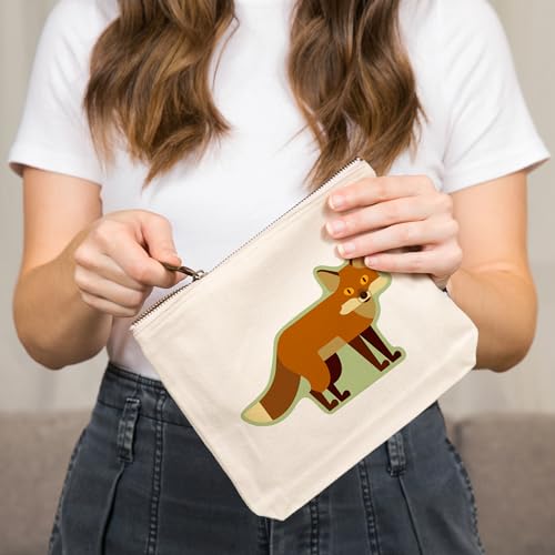 Lantern Press Fox Geometric, 100% Cotton Zipper Pouch, Travel Accessory, Go Bag2