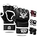 BEAST RAGE MMA Gloves for Men and Women,Martial Arts Mitts Grappling Sparring,Ventilated Palm, Vegan Leather, Cage Fighting, Muay Thai, Kick Boxing, Punching Bag, Boxing, Kickboxing (White, M)