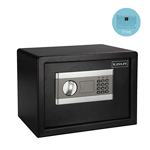 Jovilife 0.8Cubic Fireproof Safe Digital Electronic Safe Security Box,Best Money Safe, Steel Strongbox With Keypad Fireproof Safe Waterproof–Protect Money, Guns, Jewelry, Documents, Passports #TOP6