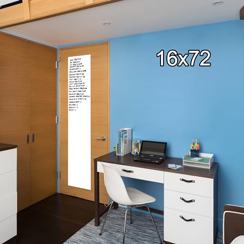 Image of WallDesign Whiteboard Sticker Roll 16in x 6ft - Peel & Stick Dry Erase Wall Board, Removable Self Adhesive Writing Film for Study, Kids Timetable, Homework Practice, Online Teaching, Office & Home