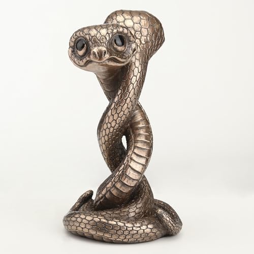 Escultura Decorativa Serpientes Enroscadas 11 cm Bronce miniatura 6