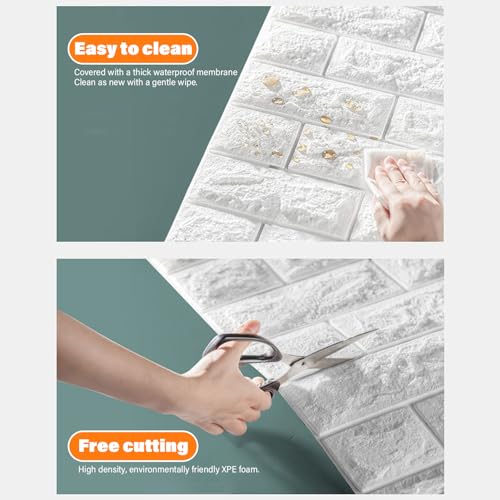 Paneles de pared de ladrillo 3D autoadhesivos para ocultar grietas sin hacer obras en casa 8