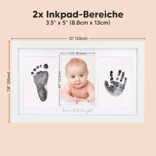 Tintenloses Baby Handabdruck und Fußabdruck set (Alpine White) – Ansicht 4