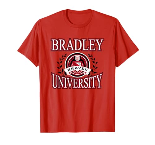 Bradley Braves Laurels Red Officially Licensed T-Shirt