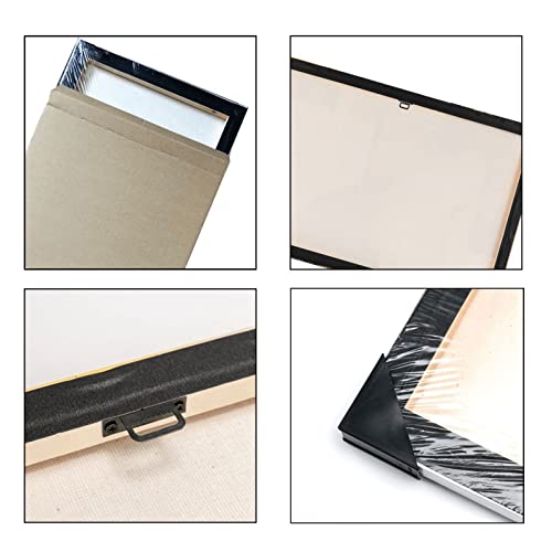 Abstract City Skyline Wall Art City Scapes Pictures Wall Decor Grey And Yellow Modern Canvas Prints Paintings Home Office Decorations Large Size Framed Artwork for Living Room 24"x16"