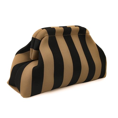 Image of YYW Clutch Purses for Women,Woven Crochet Purse Colorblock Shoulder Bag Casual Knitted Handbag