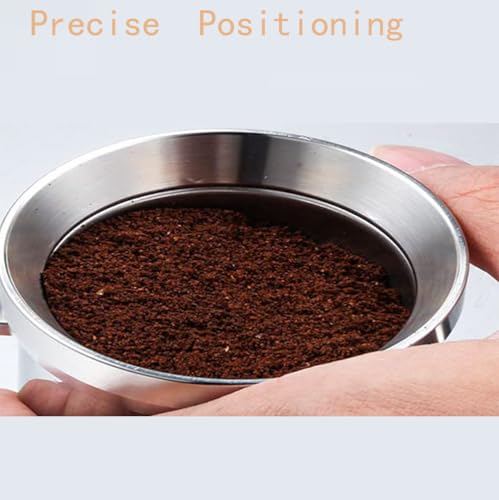 Miniatura 4 de Anillo Dosificador De Café De 51mm,Magnético Embudo Dosificador De Espresso Accesorios De Portafiltros Embudo Para Llenado De Cafetera Para Taza De Extracción Exacta De Polvo De Café Plateado