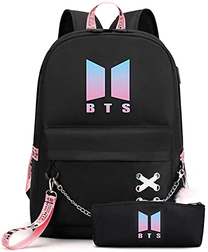 JinJuKPOP Backpack Merchandise Set Casual Backpack Messenger Bag School Bag College Bag Laptop Bag With Pencil Case Bag