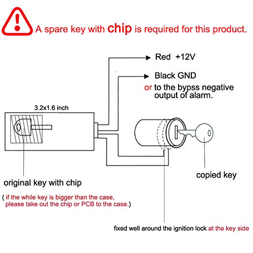 BANVIE Car Immobilizer Transponder Bypass Module for Chip Key, a Spare chip Key is Required, not fit for Other Immobilizer Way