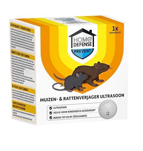 KB HOME DEFENSE HDULT60 - Répulsif Rats et Souris Electromagnétique 60m² - Répulsif à ultrasons - Action permanente sans accoutumance - 60m² = 1 pièce