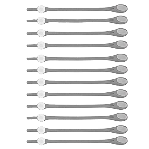 MISSUKISS Elastische Schnürsenkel, keine Knoten, elastische Schnürsenkel, wasserdichte Silikon-Schnürsenkel für Kinder und Erwachsene, Sneaker, grau, One size Cover