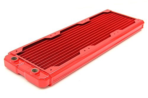 Black Ice Nemesis 360GTS Ultra Stealth U-Flow Low Profile Radiator - Red