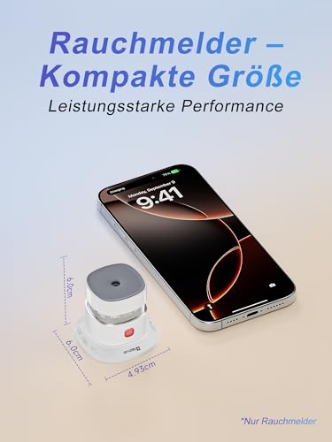 Heiman Mini Rauchmelder 5er Set – Red Dot Design Award, 10 Jahre Batterielaufzeit, EN14604, TÜV,...