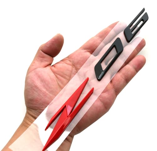 Image of 2Pcs Z06 Emblems 3D Badge Nameplate Letter Compatible with 2023-2024 C8 85623536 OEM Size (Black Red)