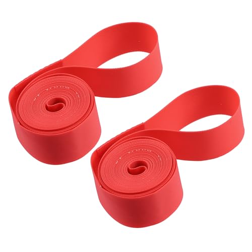 A ABSOPRO 29 Bike Wheel Rim Strip Rim Tape Inner Tube Band PVC Red (Set of 2)