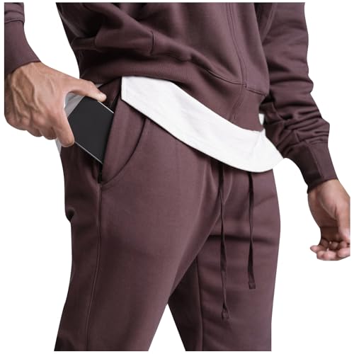 Men 2025 High Elastic Pant Fall Warm Drawstring Pencil Pants Casual Sport Solid Sweatpant Athletic Stretch Trouser3