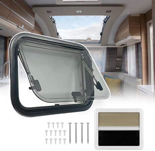 Concession Window Aluminum Alloy Food Truck Service with Horizontal Sliding Screen Windows,RV Side Vent External Push Window RV Side Window, Windows Replacement, RV Exit Window, Camper Windo
