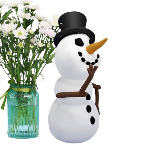 Piccole figure di pupazzo di neve, divertenti decorazioni stagionali stampate in 3D, per collezionisti, casa, ufficio, soggiorno, camera da letto, studio, libreria, davanzale, comodino, amanti del