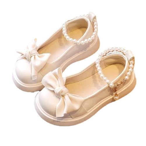 Girls Shoes Platform Mary Jane Toddler Girls Dress Shoes Cute Bowknot Pearls Flower Girls Wedding Birthday Party Prom