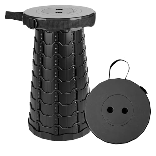 Recopilación de Banco Plegable Con Respaldo los más solicitados. 46 JANLOUS Taburetes Portátiles con Asiento Telescópico Retráctil, Taburete Plegable Ajustable y Ligero, Soporta hasta 551,16 Libras, Ideal para Pesca, Senderismo, Barbacoa y...
