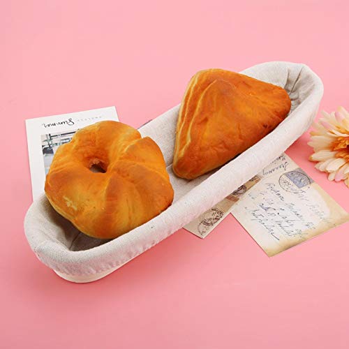 Cesta de cozimento não tóxica, cesta de pão Rattan, 13,4 x 3,9 x 2,2 pol para casa