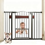 # 𝐈𝐧𝐬𝐭𝐚𝐥𝐥𝐚𝐭𝐢𝐨𝐧 𝐅𝐚𝐜𝐢𝐥𝐞 # Cette barrière de porte pour animaux est facile à utiliser avec un système de montage par pression scientifique qui ne nécessite pas d'autres outils. Il suffit de tourner le bouton pour serrer ou desserrer. De plus, le design sans perceuse protège les murs de votre maison.