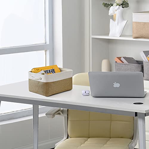 Storage-Basket-for-Organizing-14x10x7-inch-Medium-3-Pack-Collapsible-Storage-Bin-for-Shelves-with-Handles-Canves-Storage-Box-for-Organizer-Cubes-Cloth-Gift-Toy-Closet-White-Khaki