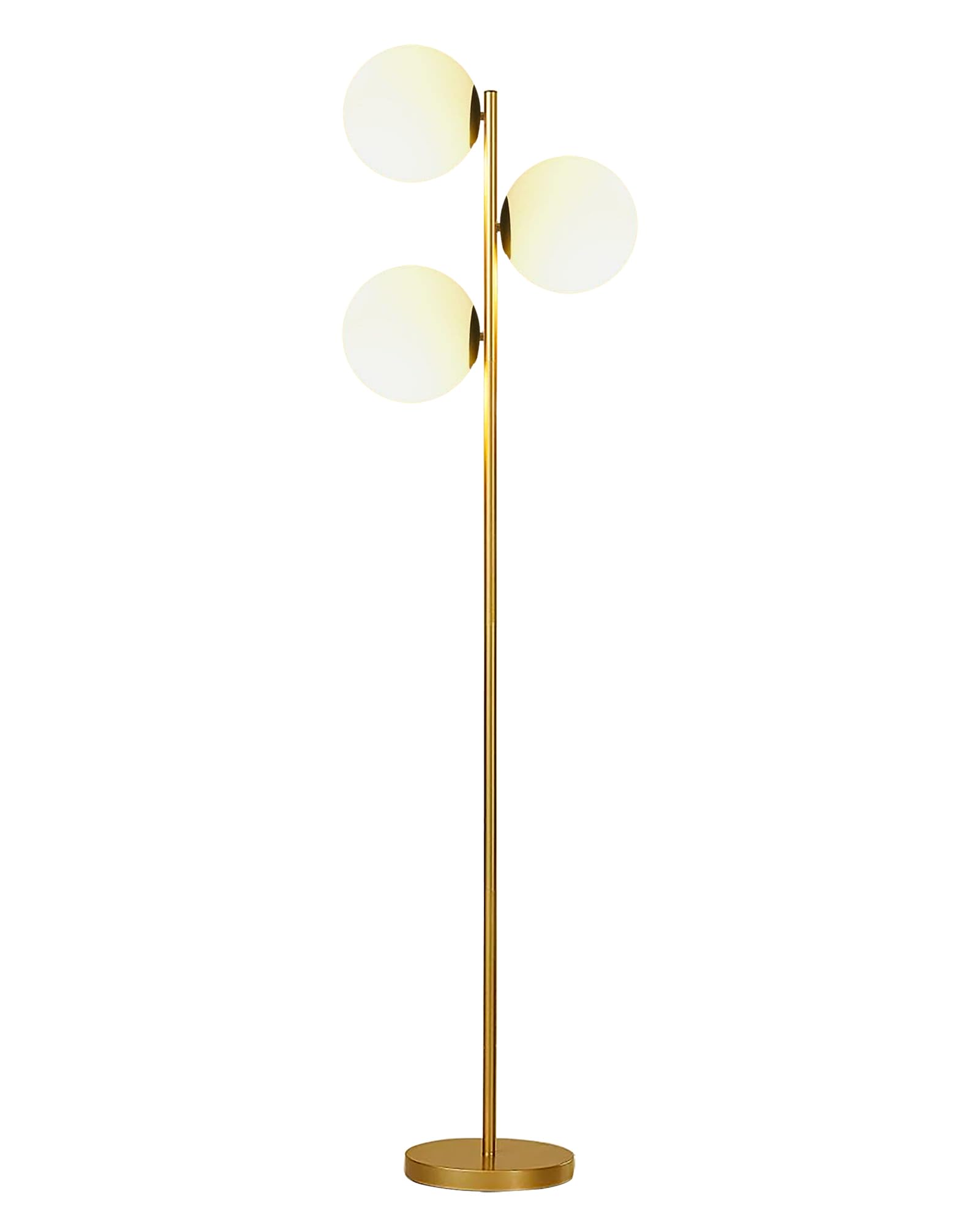 Homesake Industrial Tree Floor Lamp - Golden & Glass -2 Homesake Industrial Tree Floor Lamp - Golden & Glass -2