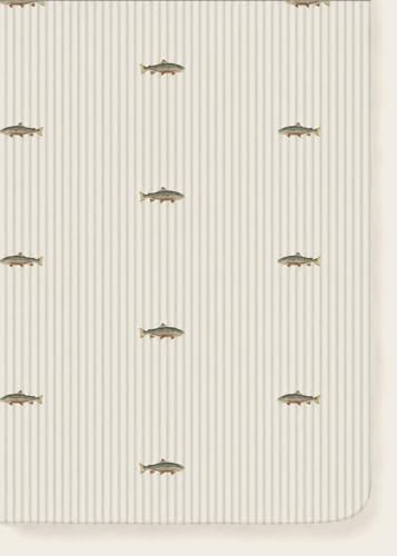 Image of Oilo Trout Crib Sheet, Fitted Organic Cotton Jersey, 300 Thread Count, Breathable, Machine Washable, Fits Standard Crib & Toddler Bed (28 inch x 52 inch x 9 inch), Trout Nursery Bedding