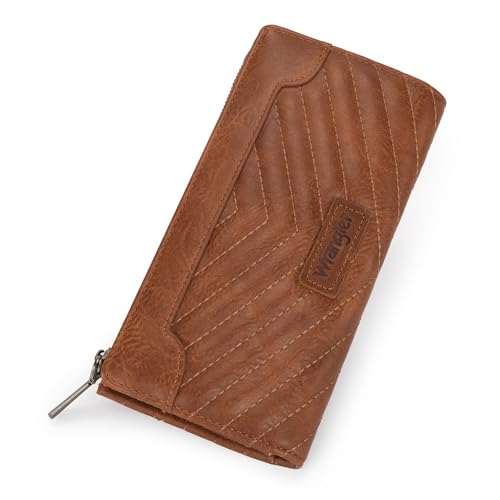 Wrangler Minimalist Wallet for Women Credit Card Wallet Ladies Travel Wallet Card Cases & Money Organizers with Smooth Zippers