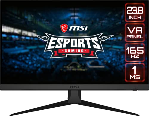 MSI Optix G243 – LCD Esports Gaming Monitor with 165Hz Refresh Rate, 23.8 inches (60.4 cm),16:9 (1920 x 1080) Pixels, 1ms, Anti-Glare Frameless Monitor with HDMI CEC, DP, Night Vision – Black MSI Optix G243 – LCD Esports Gaming Monitor with 165Hz Refresh Rate, 23.8 inches (60.4 cm),16:9 (1920 x 1080) Pixels, 1ms, Anti-Glare Frameless Monitor with HDMI CEC, DP, Night Vision – Black