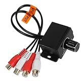 Healvian Contrôleur D'amplificateur pour Voiture, Bouton de Réglage du Volume Basses, Commande à Distance Filaire, Accessoire pour Autoradio et Tuning Automobile