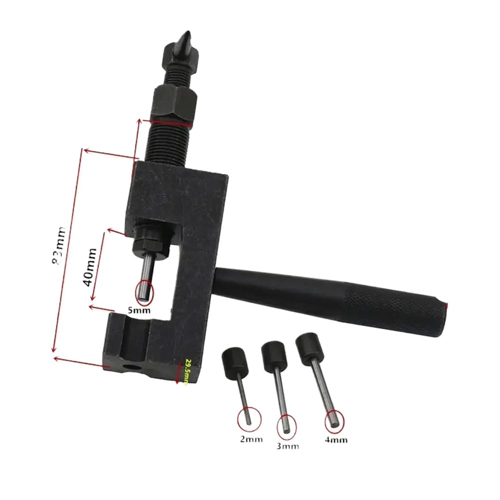 Moto Catena Breaker Rivettatura Strumento 6 Spilli Taglierina Catena Rivettatrice Catena Della Bici Spille Pressa Maniglia Per 415 420 428 520 525 530 630