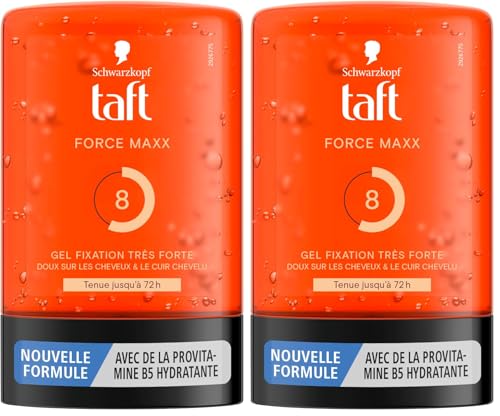Schwarzkopf - Taft - Gel Tube Coiffant - Gel Force Maxx - Tenue j'usqu'à 72H - Fixation Très Forte - Doux sur les cheveux - Tenue longue durée - Sans Effet Collant - Formule Provitamine B5-300 ml