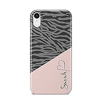 Personalised Animal Print Custom Name - Hybrid Tough Phone Case