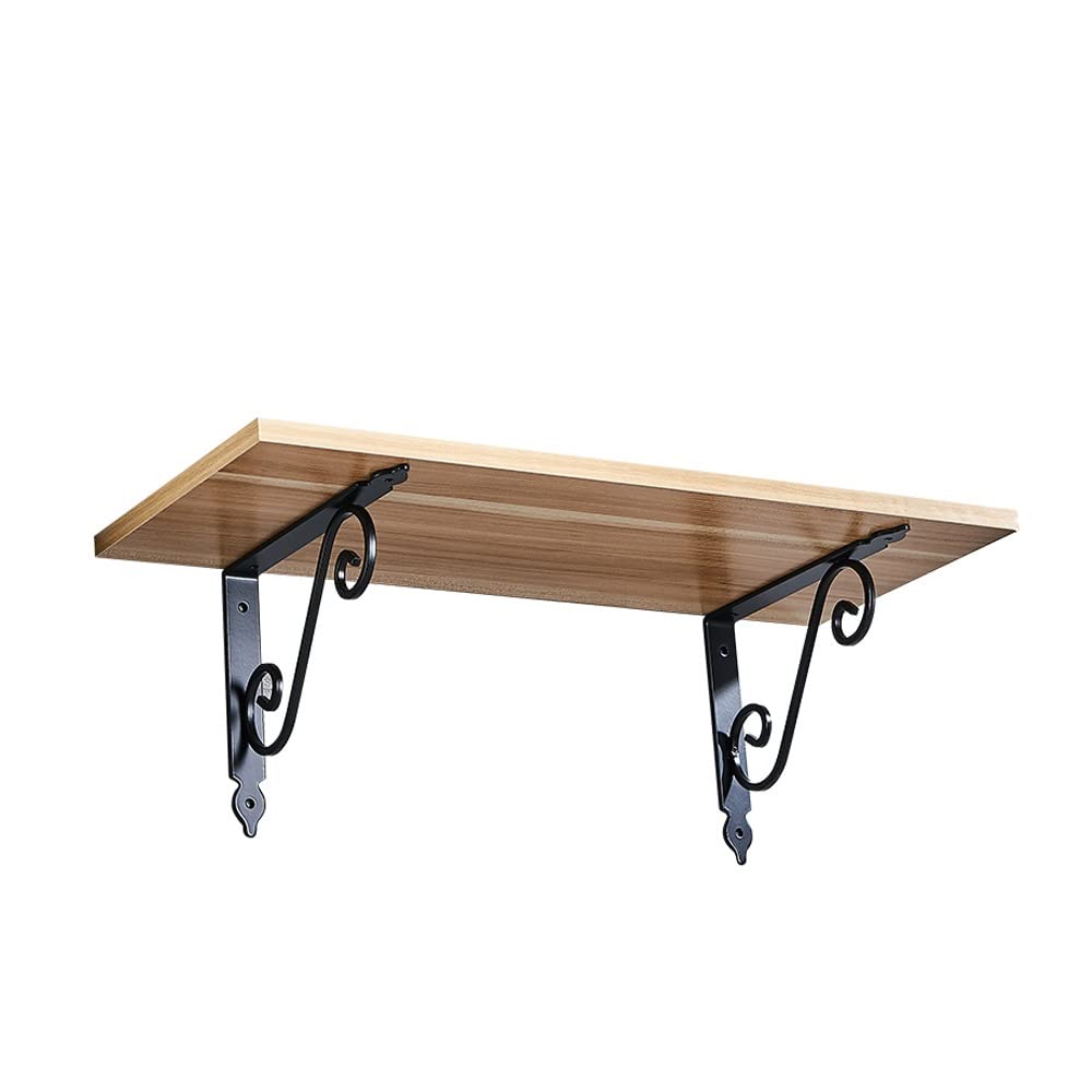HJXGQJM Metall Regalträger - Regalkonsole for Die Wandmontage 2 Stück Schwarz, for Büro, Küche, Garten,Einstellbare Wandhalterung Regalträger Wandregalhalterung(290x240mm)