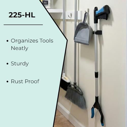 Spring Clip, Grip Clip, Holds 3/4"-1 1/8" Inch Diameter, (10) Ten Pack with Screws, Broom, Pipe, Tool Holder for Wall, Truck, Garden, Gibson Gripper Clips, 225-HL-10Pk, Made in USA, Silver and Black by GIBSON GRIPPER CLIPS MADE IN USA - Used condition - Image 3