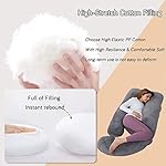 AMCATON-60-Inch-Pregnancy-Pillow-for-Sleeping-Extra-Large-U-Shaped-Body-Pillow-Maternity-Pillow-for-Pregnant-Women-with-Velvet-Cover-Dark-Grey