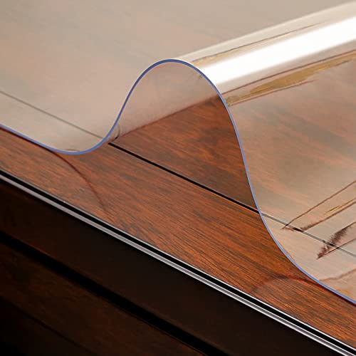 Protector de mesa de vinilo transparente, Tapete de PVC for silla de 2 mm de grosor, mate, transparente, varios tamaños(50x160cm/19.7x63in)