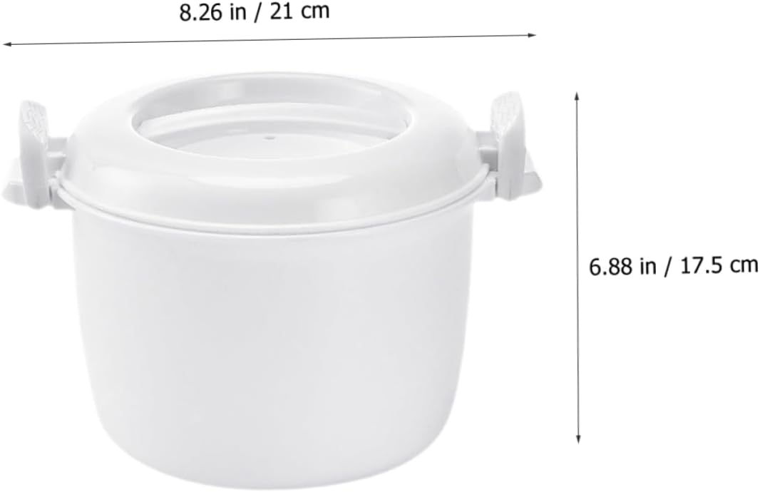 BESTOYARD 2sets Microwave Rice Cooker Compact Microwave Rice Maker Food-grade Convenient for Steaming Porridge for Home Office Dorm Use