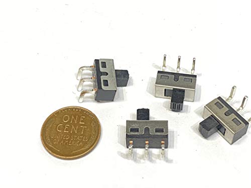 4 Pieces Slide switch 1P2T 3pin on/off SS-12D06G5 Angled Terminal Miniature E14