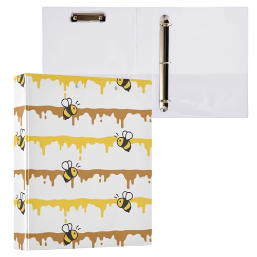 Classeur 3 anneaux abeille 3.8 cm résistant pour éviter les feuilles volantes