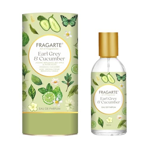 Image of Earl Grey & Cucumber Eau de Parfum for Men & Women - Fresh Citrus Tea Fragrance with Crisp Cucumber Notes - Long Lasting Luxury Perfume Spray - 50 ml