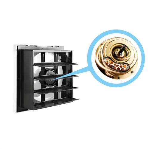 Ventilador de extracción silencioso para baño de 8 pulgadas, potente ventilador de ventilación para ventana miniatura 5