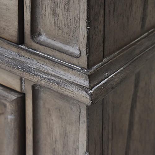 Steve Silver Furniture Highland Park Nightstand, Driftwood Finish, Nickle Hardware, 2 USB Charging Ports, 2 Full Size Drawers & 1 Half Size Drawer, Bedroom, 28" L x 17" D x 29.5" H, Brown - Image 6