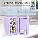 YASHE Mini Fridge, 6 Liter/8 Can 110V AC/DC Portable Thermoelectric Cooler Refrigerators for Bedroom, Skincare, Beverage, Office, Dorm Room and Car, Purple